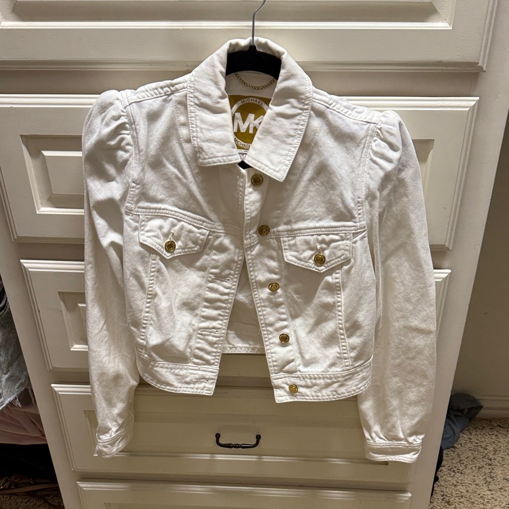 Michael Kors LIKE NEW worn once white denim jacket